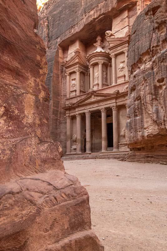 una visión de Petra, un tesoro en Jordania